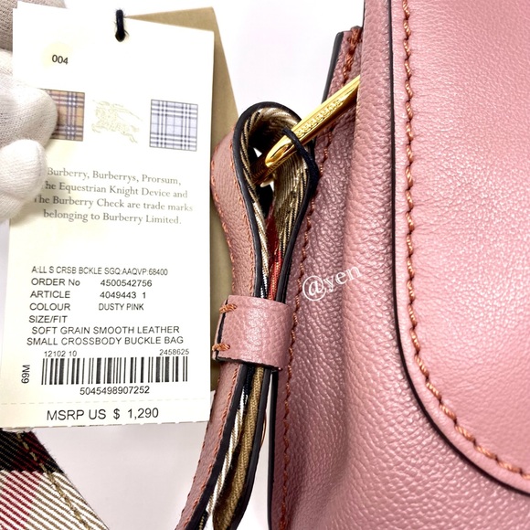 Burberry dusty pink soft grain buckle crossbody bag - Picture 6 of 16